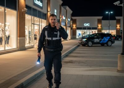 Mobile patrol for condominiums in Alberta checking exterior doors